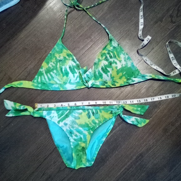 Victoria's Secret Neon Yellow Green Blue Bikini - Picture 13 of 16